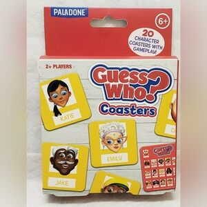 Classic Guess Who 20 face character coasters with gameplay